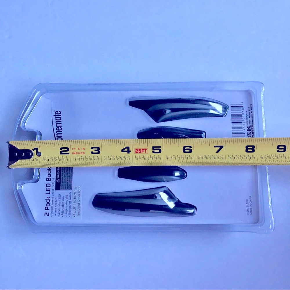 NEW HOMEMATE LED Book Lights Black 2pk w/ Batteries - Picture 8 of 13